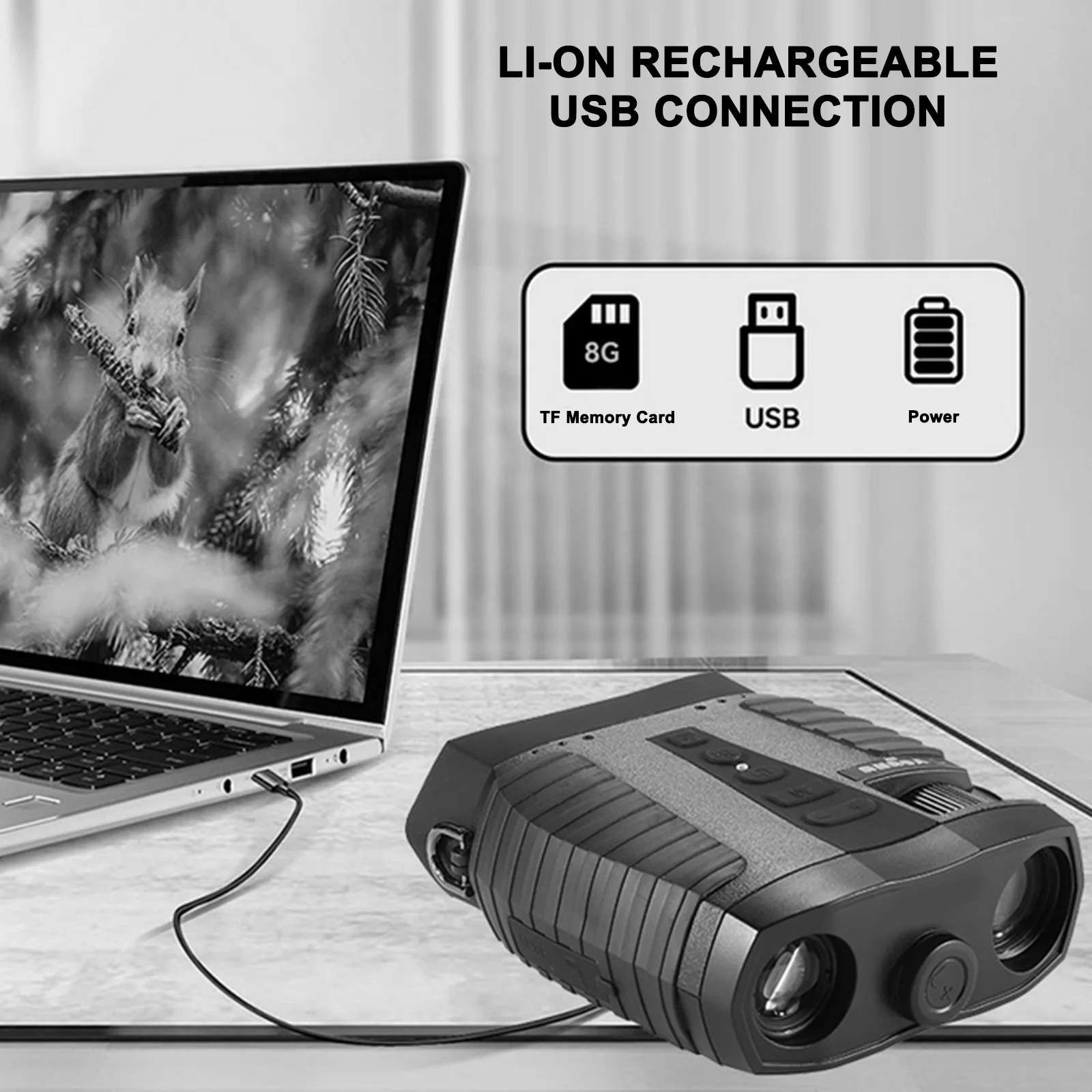 ZYH-40X Infrared Digital Night Vision Instrument Large Screen HD Observation Day and Night Dual-use Photography Video Telescope