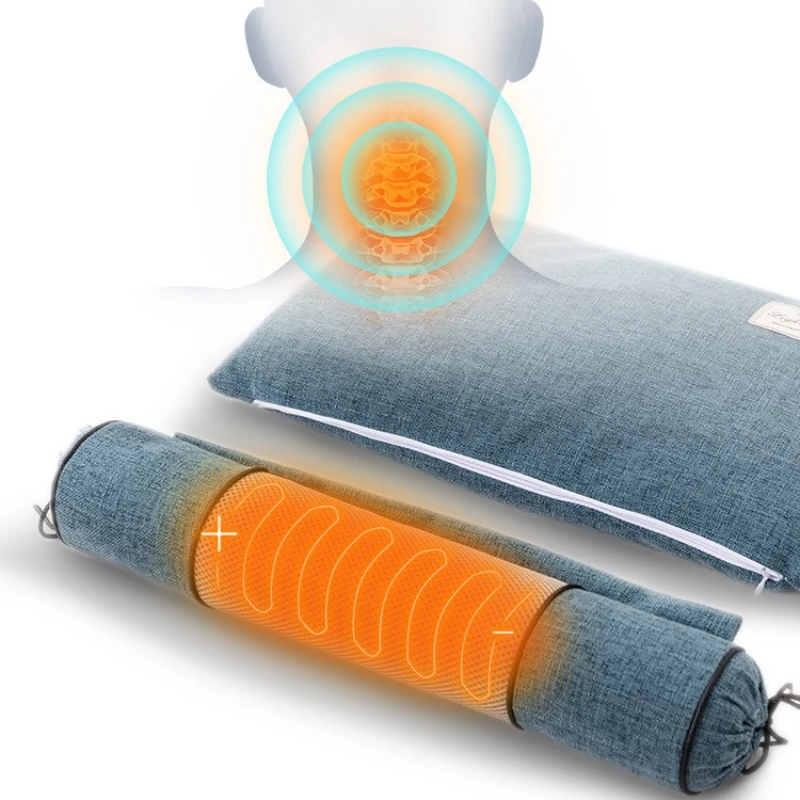 

Buckwheat Cervical Spine Pillow Wormwood Non-protective Pillow Cervical Spine Heating Round Aid Sleep