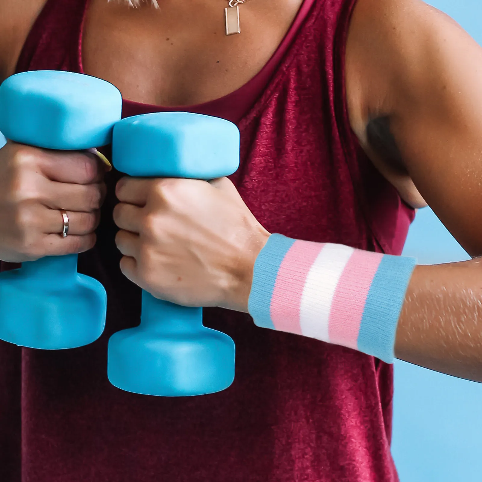 5Pcs Versatile Sports Wristbands Comfortable Compression Sweat Absorbing Wrist Support for Cycling Basketball Weightlifting