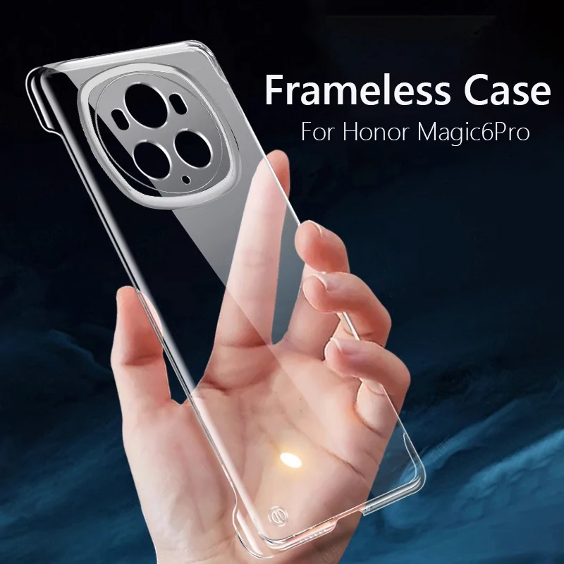 Frameless Slim Clear Hard Back Cover Case On For Honor Magic6 Pro Magic 6 Pro Magic6Pro 5G Coque Phone Cases