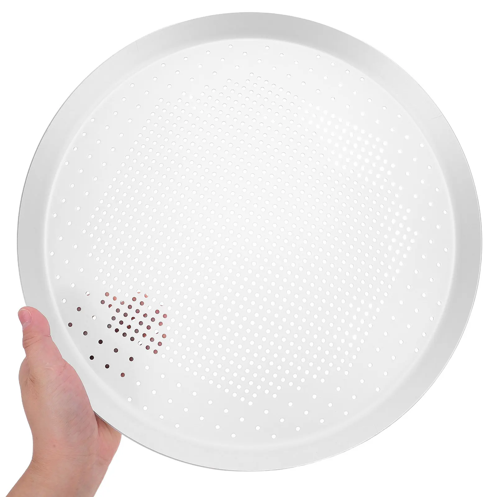 Aluminum Alloy 12 Inch Round Nonstick Perforated Baking Tray Pizza Pan Oven Grill Tool Pizza Pan for Oven Nonstick