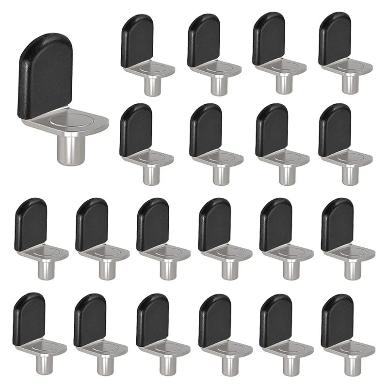 【Populer】Pin Rak, Penyangga Kaca Lemari Kabinet Furnitur Rak Buku Rak Braket Bergaya Pasak 30 Pak