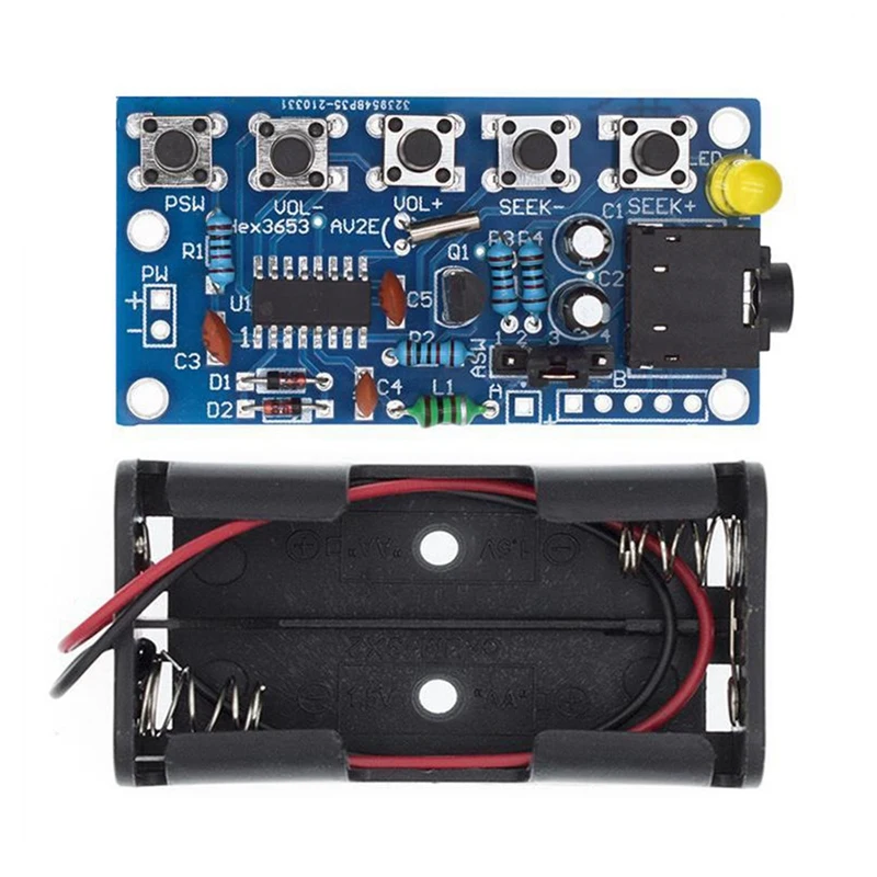 RDA5807 DIY Electronic Kits Wireless Stereo FM Radio Receiver Module PCB 76MHz-108MHz DC 1.8V-3.6V-DT30
