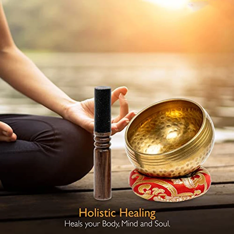 Mini Singing Bowl Tibetan Buddha Thumb Sound Bowl Music Meditation Yoga Nepal Handmade Supplies Stress Relief-ABWY