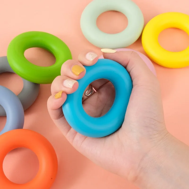Hand Trainer Carpal Expander Grip Finger Strength Power Gripper Gripping Ring Stress Relief Gym Home Exercise Fitness Equipment