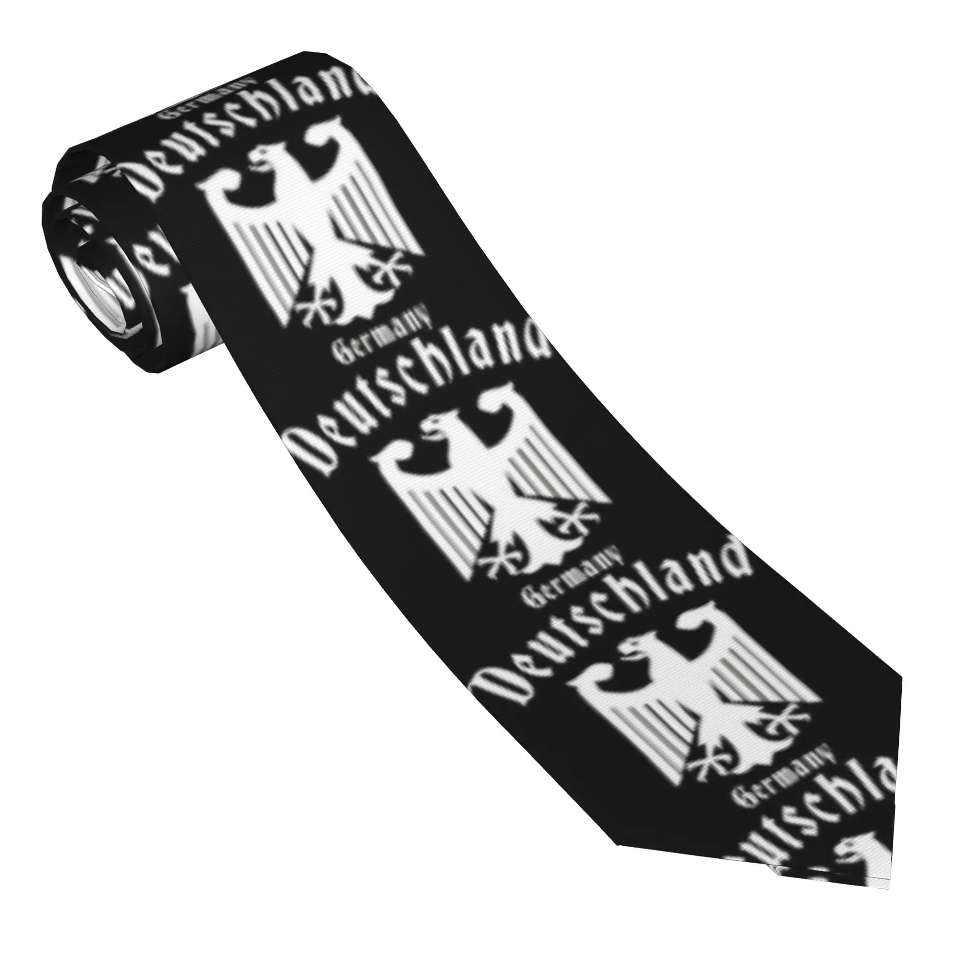 Germany Deutschland German Flag Tie  Custom DIY Neck Ties Vintage Cool Collar Tie Unisex Adult Daily Wear Necktie Accessories