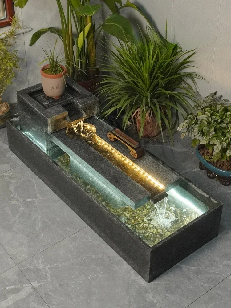 Water Fountain Decoration Turtle Pond Decoration Floor Outdoor Stone Waterscape Garden Fish Pond