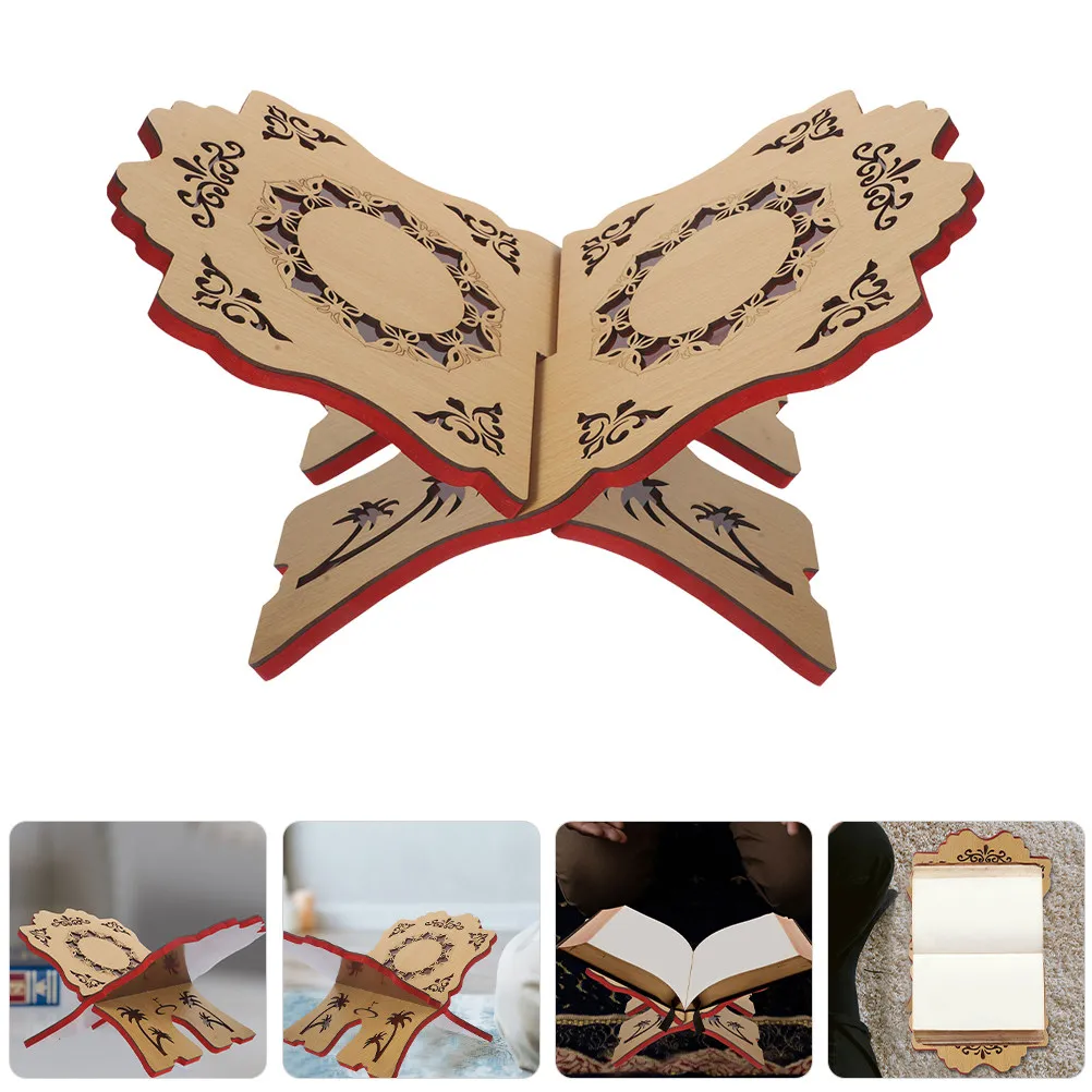 Detachable Wooden Book Stand Bible Book Holder Reading Rack Desk Tablet Support Elegant Reading Holder for School Library