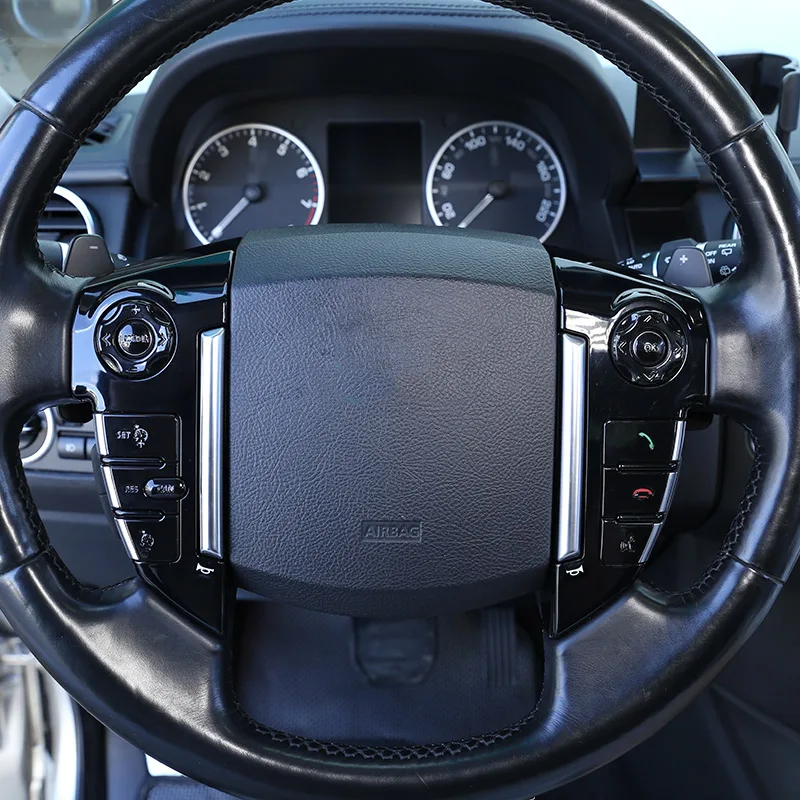 For Land Rover Range Rover Sport Discovery 4 Freelander 2 Aluminum Alloy Car Steering Wheel Button Patch Cover Car Accessories view 4