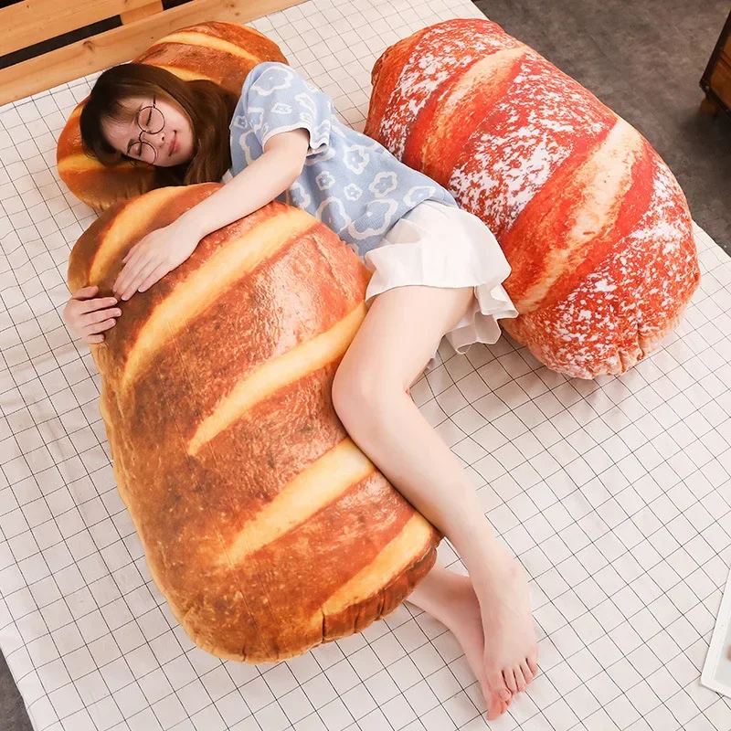 Large Bread Design Plush Throw Cushion Soft Washable Removable Pillow body pillow for sleeping Gift Stuffed Toy Home Decorative