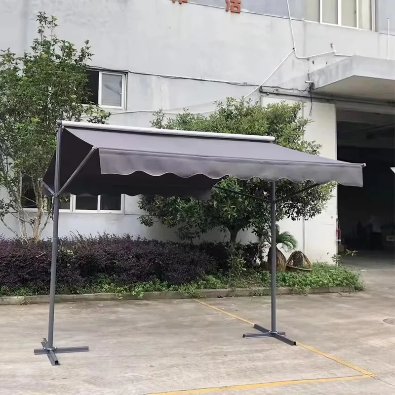 2026 Aluminum Retractable Standing Double Open Awning