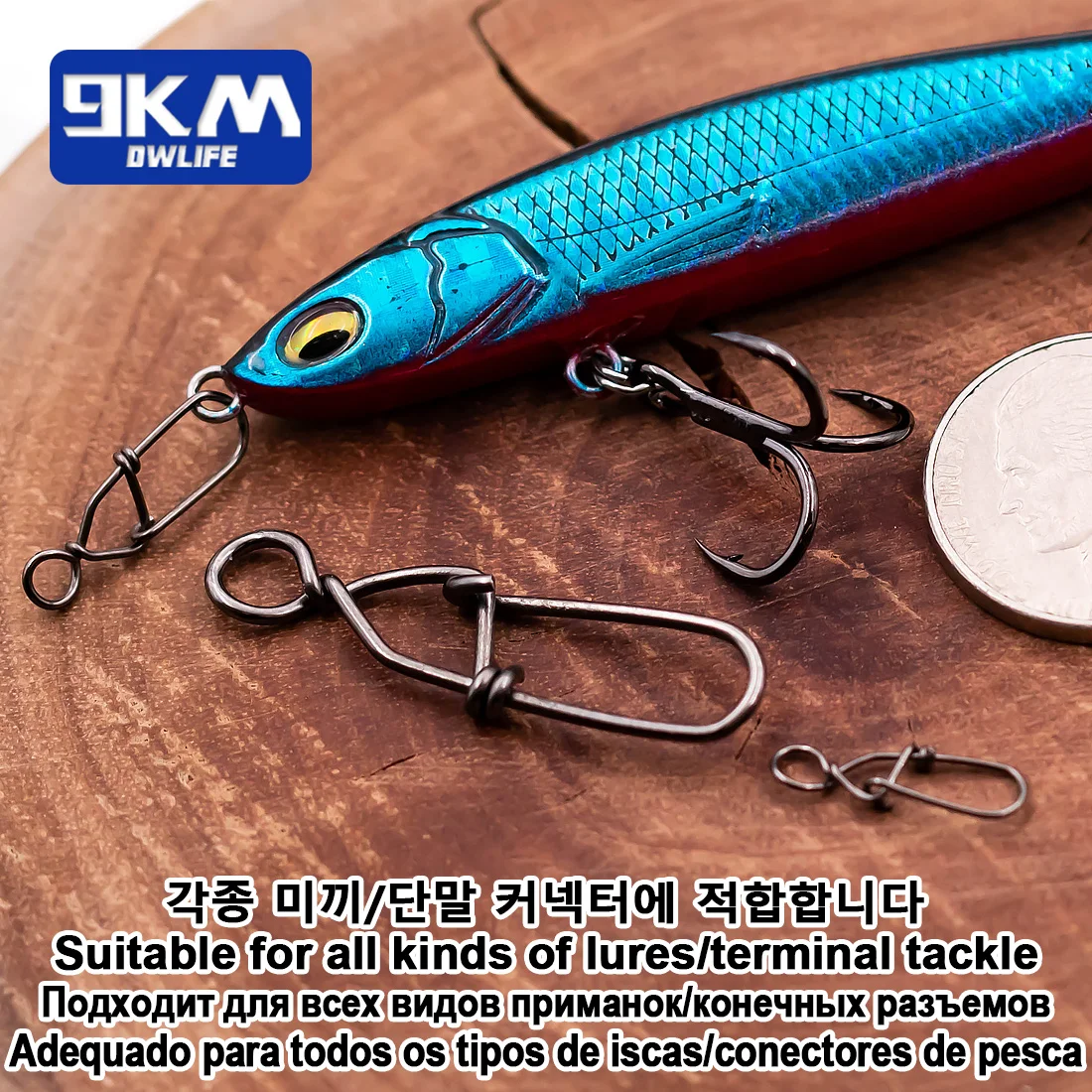 Fishing Snaps 50~200Pcs Duo Lock Snap Stainless Stee Fishing Lure Swivel Connector Freshwater Bass Fishing Fast Clips Tackle image 5