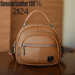 Authentic Genuine Leather Women's Handbag Fashion Hot Selling Women Shoulder Bags Luxury Designer Female Crossbody Bag Wallet