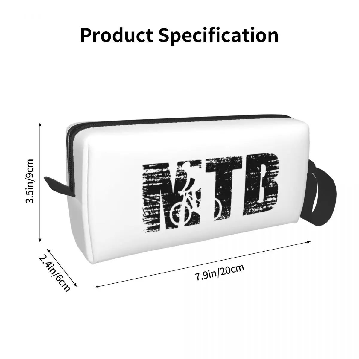 MTB Mountain Bike Vintage Letter Makeup Bags Men Cosmetic Bag Trend Waterproof Pouch for Purse Storage