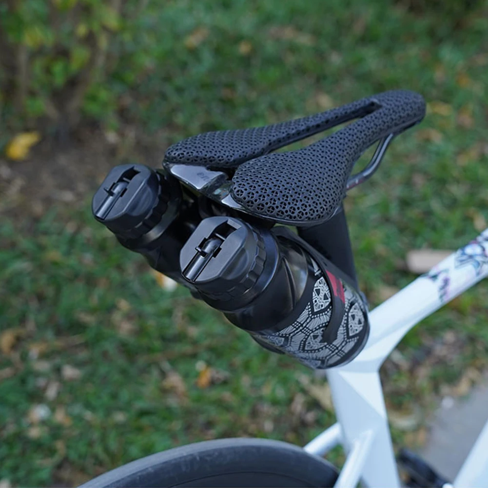 

Bicycle Saddle Bottle Cage Extension Holder Aluminum Alloy Lightweight Bike Saddle Cup Cage Adapter for MTB Road Bike