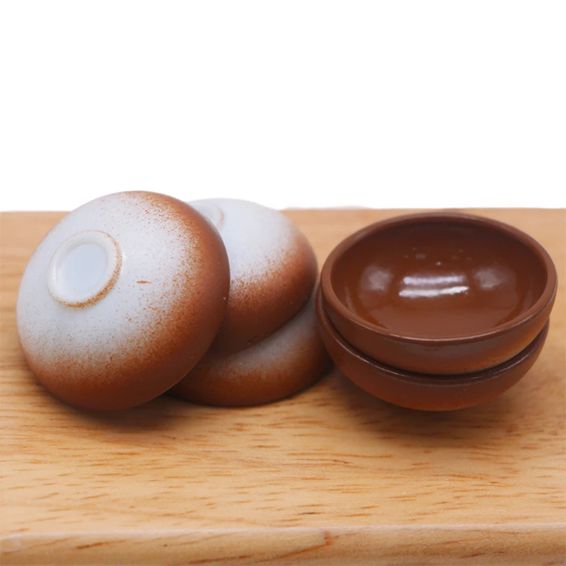 Fruteira em miniatura Dollhouse, Saladeira, Prato de Sopa, Mini Talheres, Louça de Cozinha, Decoração Toy, Acessórios Doll House, 1:12, 5Pcs