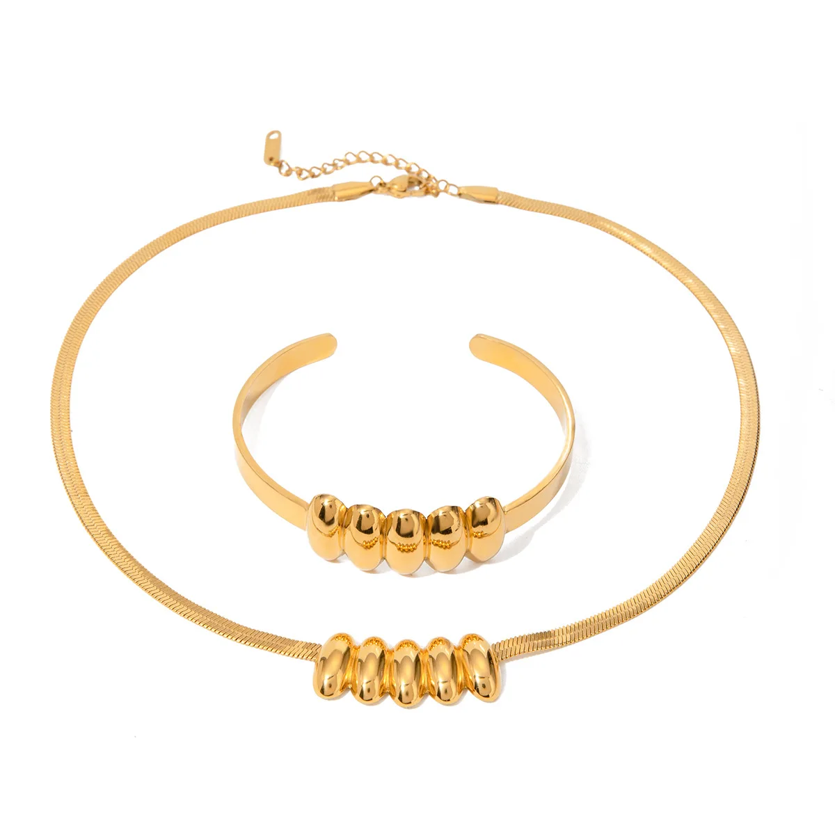 

Stainless Steel PVD 18K Gold Plated Tarnish Waterproof Snake Chain ID Pendant NecklaceFor Woman Jewelry Wholesale INS