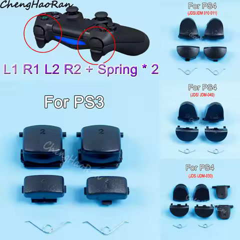 1 Set Shoulder Touch Generator Buttons For PS3/PS4 Game Controller L1 R1 L2 R2 Trigger Buttons &amp; Spring Repair Replacement Parts