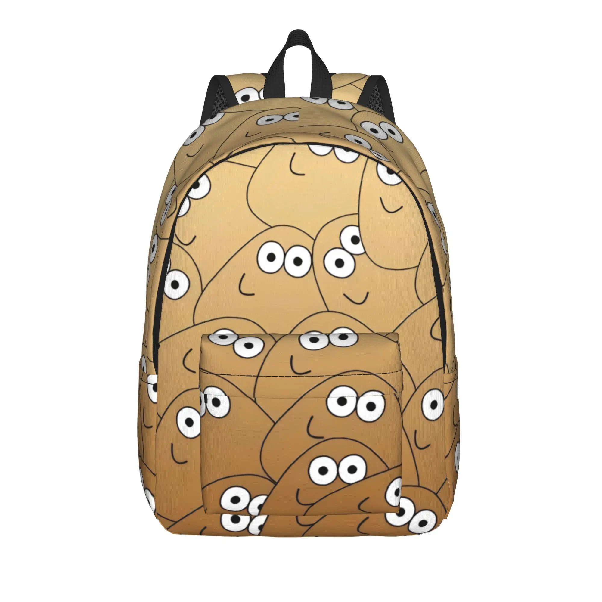 Virtual-Alien Pet P-Pou Backpack for Men Women Teenage Student Business Daypack Cartoon Game College Canvas Bags Durable