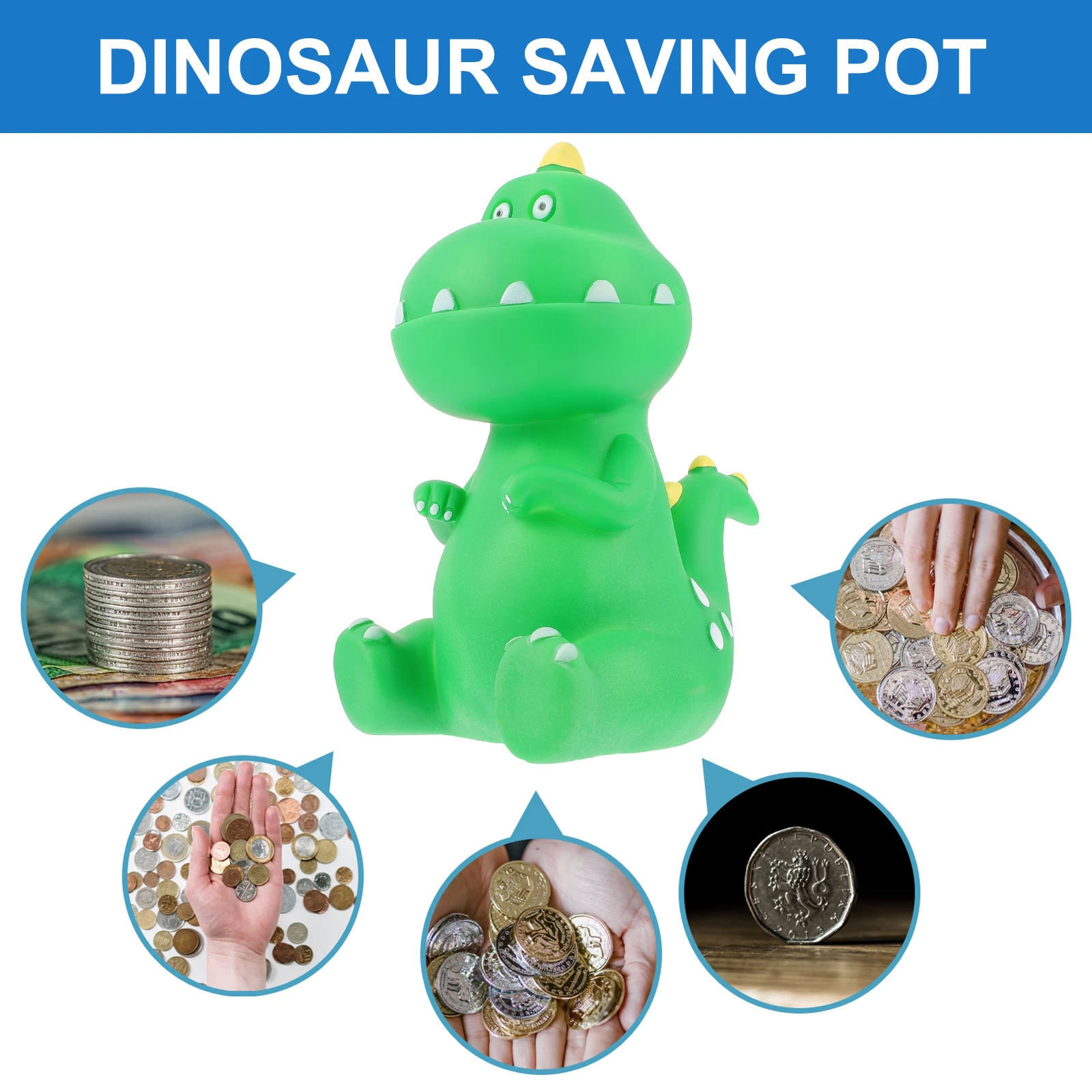 

Dinosaur Piggy Bank for Boy Birthday Gift Money Bird Figurine Ornament Animals Unique Plastic