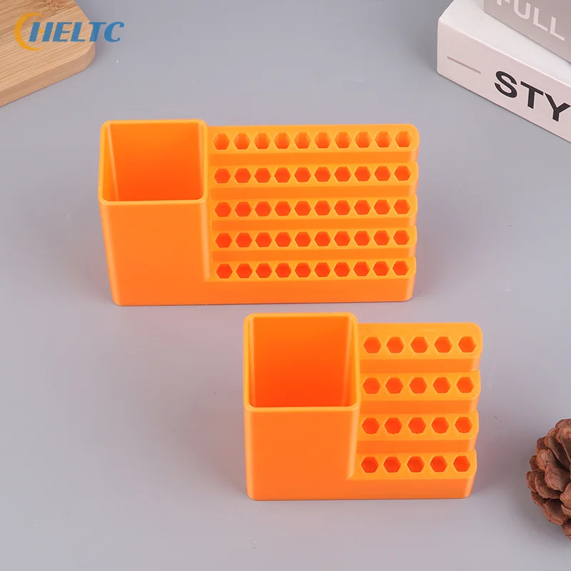 1Pc Drill Holder 20/50 Holes Bit Organiser Screwdriver Head Storage Toolbox Hole Board Screwdriver Stand Hex Shank Organiser