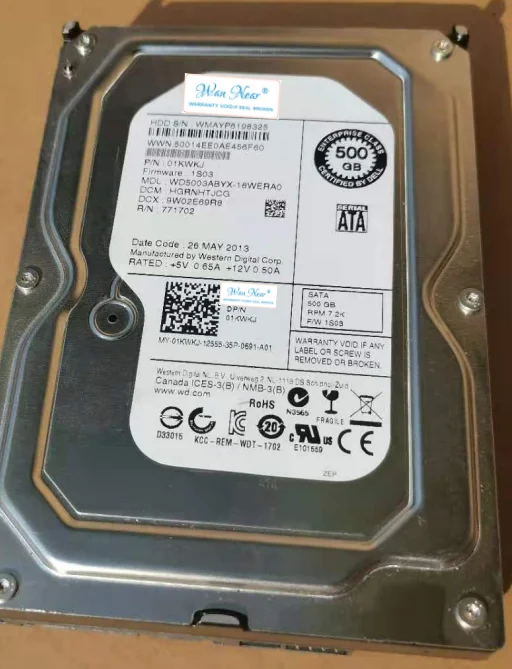 

For 500G 01KWKJ 0C3YJM WD5003ABYX 3.5 SATA 500GB 1KWKJ C3YJM