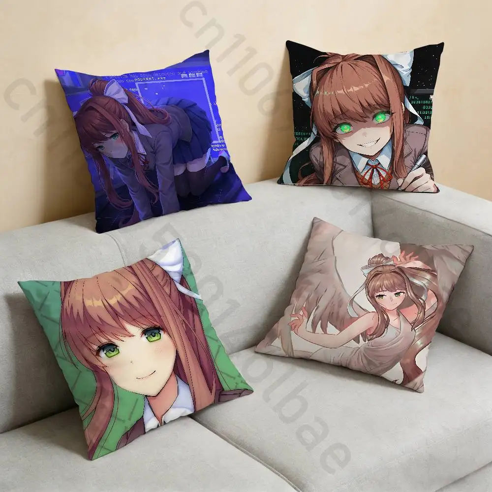 

Cartoon Character M-Monika Pillow Case Sofa Living Room Bedroom Headboard Backrest Cushion Square Cushion Nap Time
