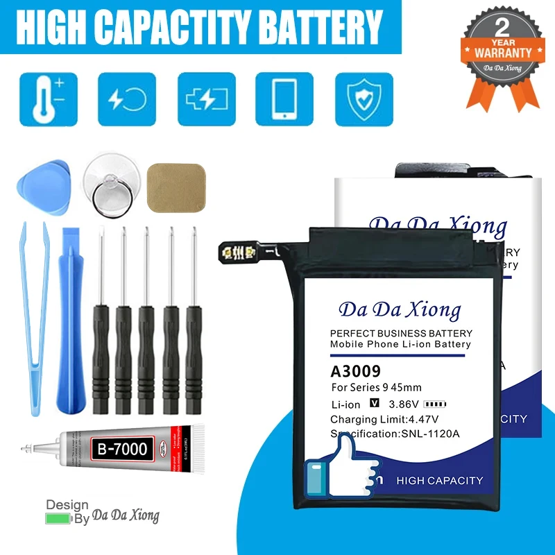 

A2663 A2815 A2721 A3009 A2810 A2954 A2552 A2956 A2749 Новый аккумулятор для Apple Watch Series 9 7 8 SE2 Ultra/Ultra2 40/41/45/49 мм