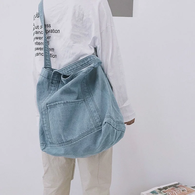 Denim Shoulder Hand Bag for Woman   Crossbody Casual Jeans s Women Handbags  