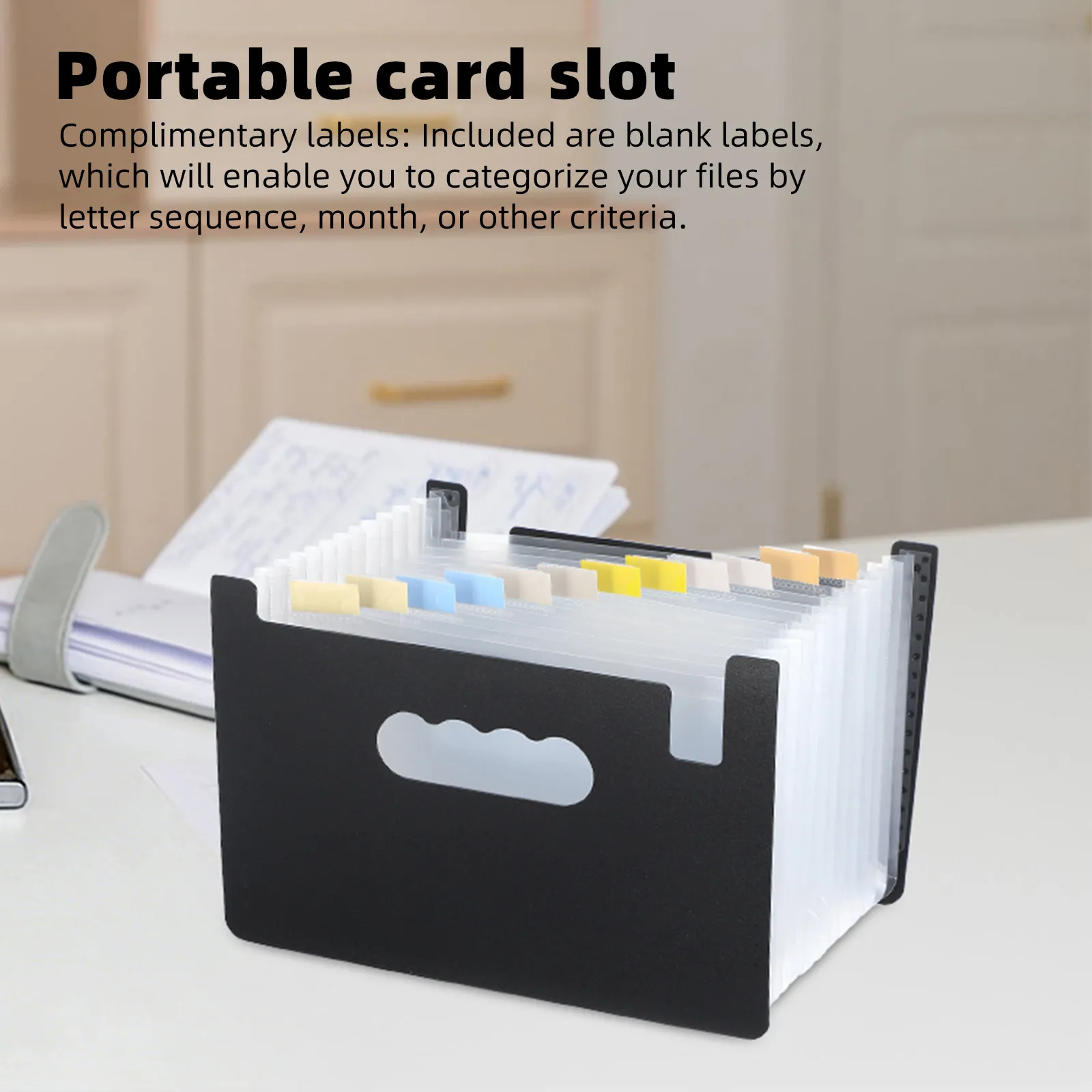 Office Coupon Holder Multi-Function Receipt Organizer Portable PP Material Document Filing Folder Convenient Organizer