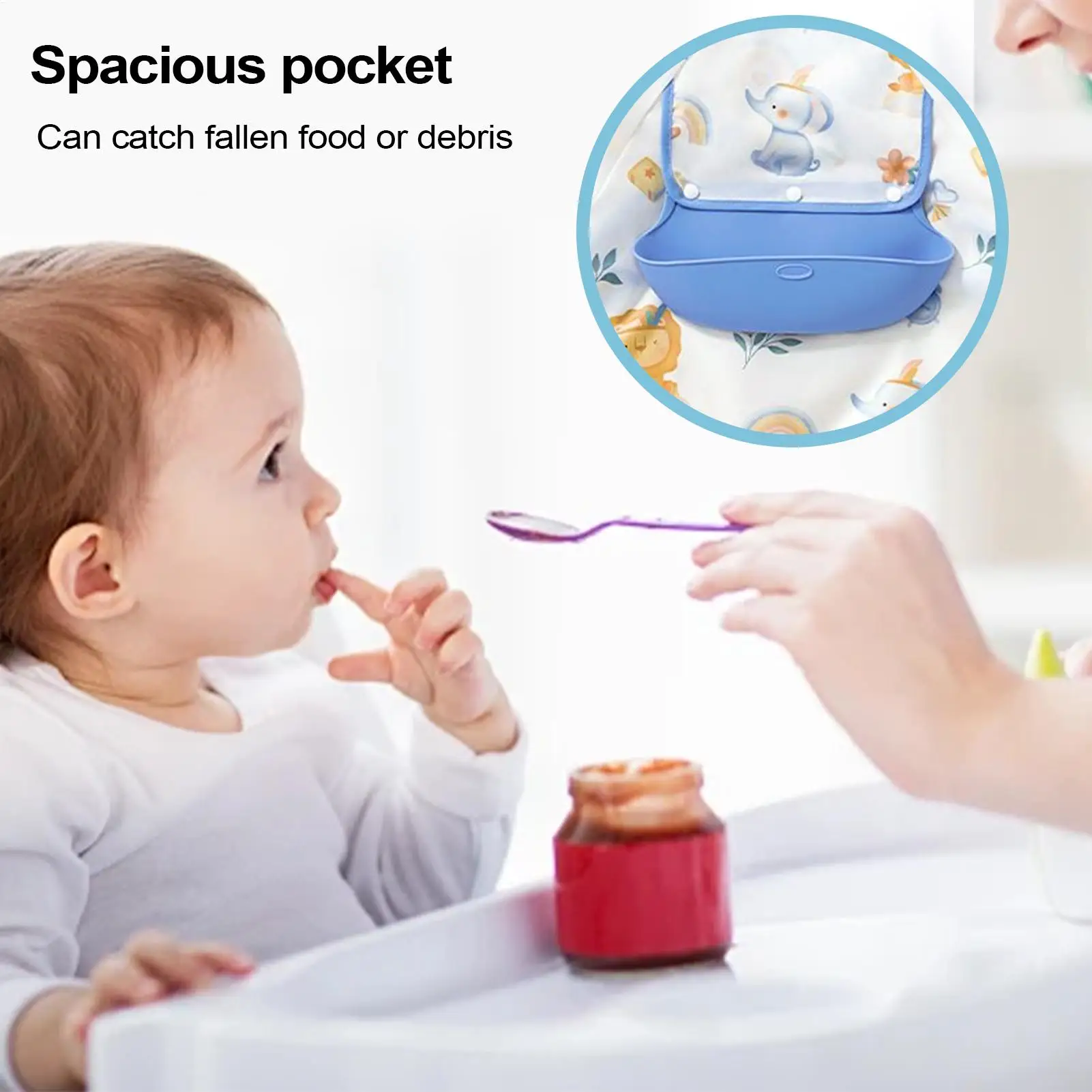 Long Sleeve Baby Bib Waterproof Sleeved Bib Smock for Baby Full Coverage Feeding Shirt Clothes for Parents Travel Teething