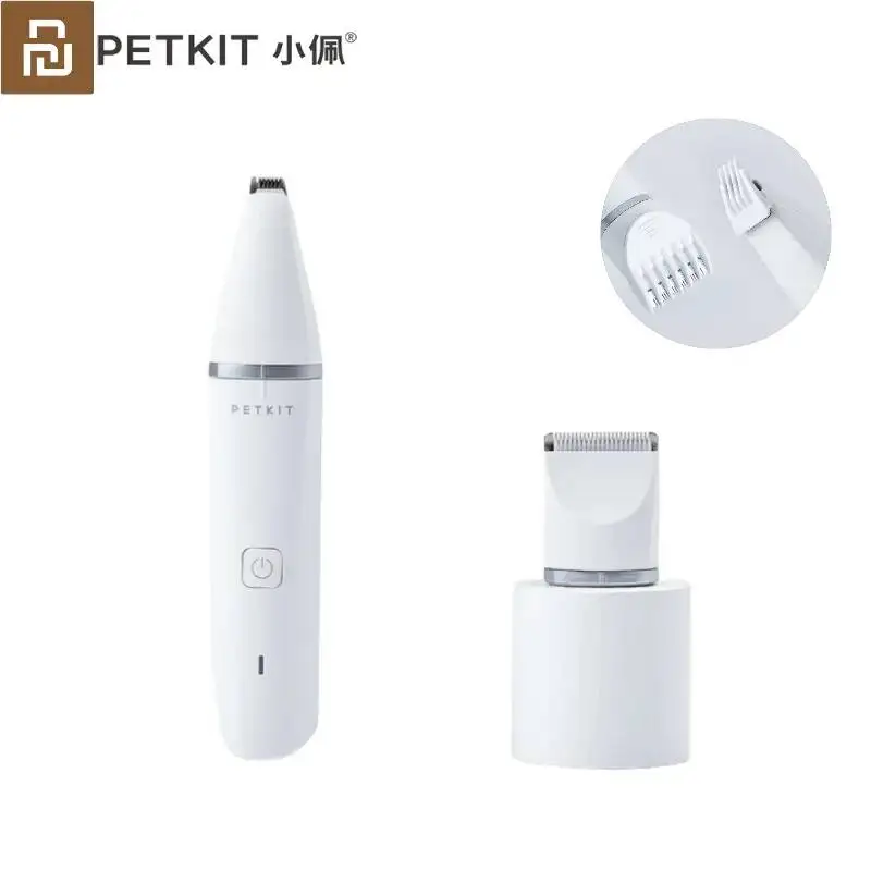 Youpin Petkit Pet Hair Trimmer Double Blade IPX7 Waterproof Low Noise Rechargeable Dog Cat Clipper With Positioning Comb