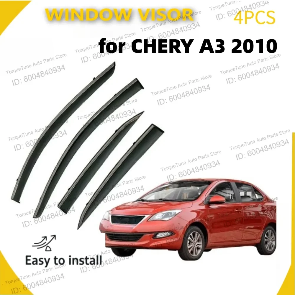 Premium Injection PC Window Visor and Vent Shade for CHERY A3 2010 - High-Quality Car Accessory for Enhanced Driving