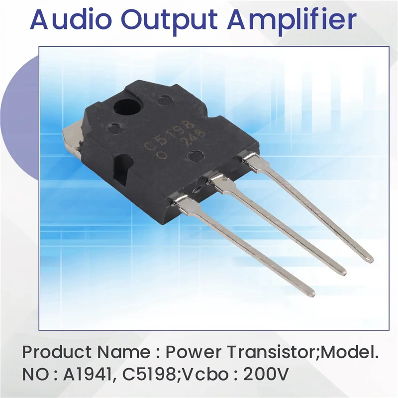 AS62 10 زوج A1941 + C5198 10A 200V مكبر كهربائي ترانزستور السيليكون
