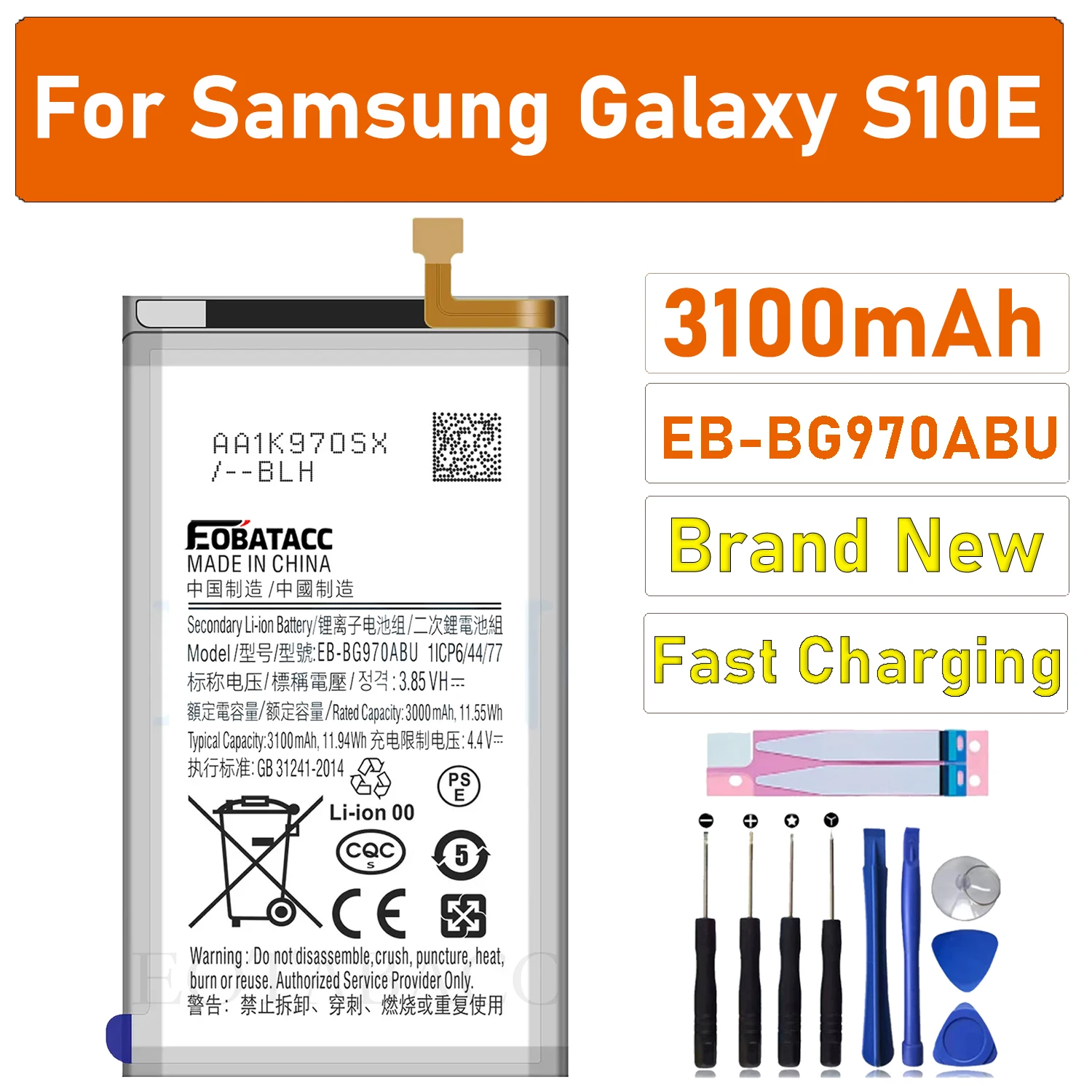 2026 years New high quality Battery EB-BG970ABU 3100mah  For Samsung Galaxy  S10E battery