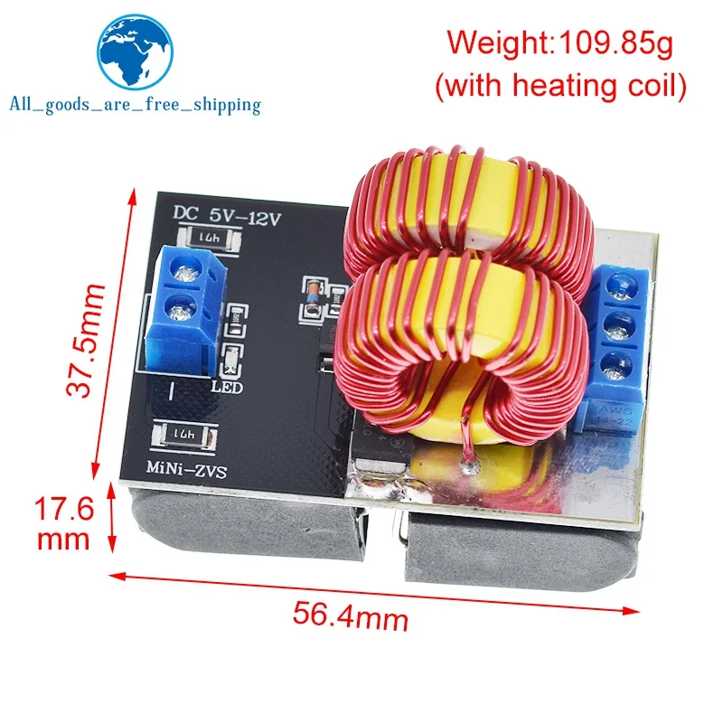 TZT DC 5-12V Mini ZVS Low Voltage Induction Heating Power Supply Module Induction Heating board for induction Heating with Coil