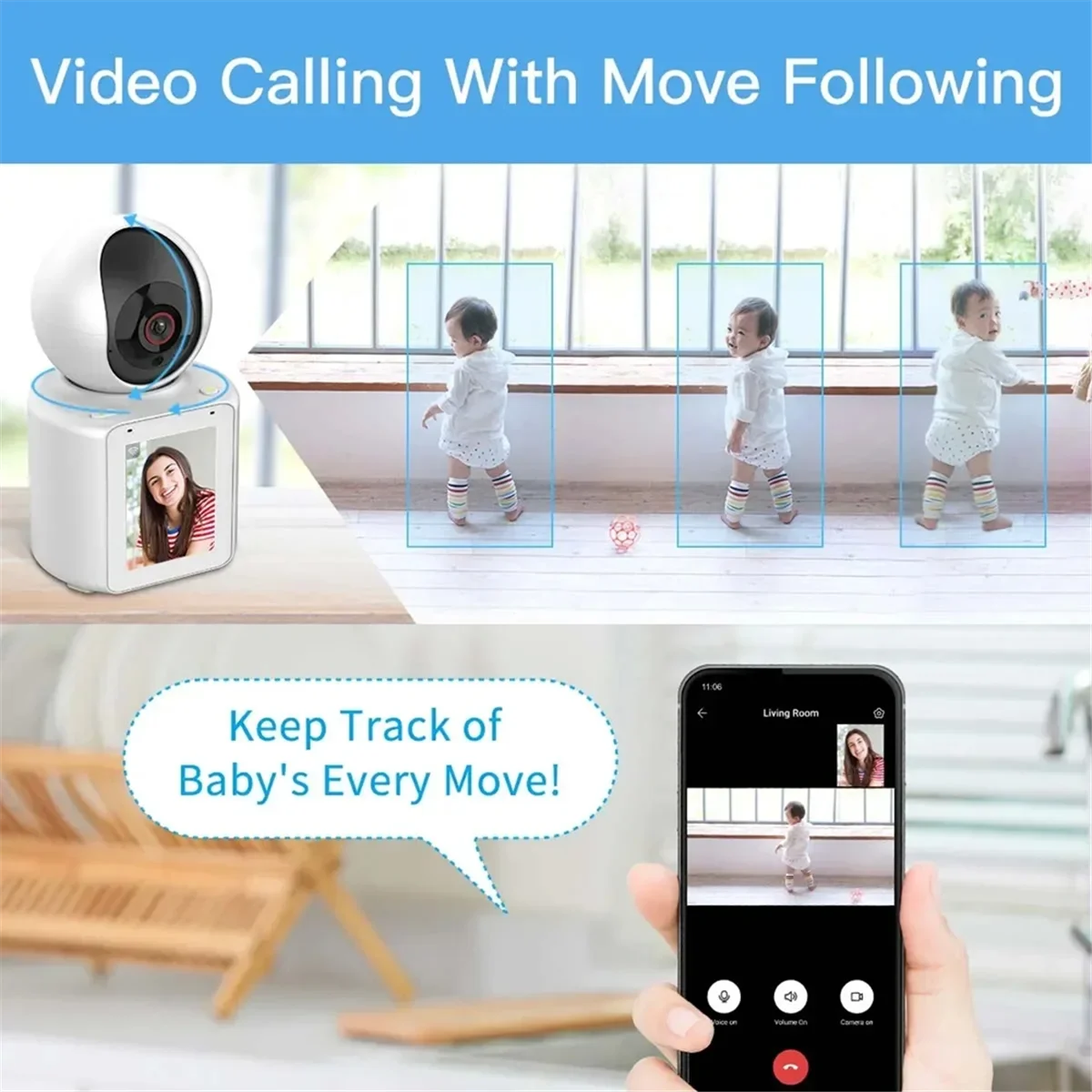 

【Прямая цена】1080P Wi-Fi камера наблюдения Wi-Fi IP-камера для дома Wi-Fi камеры видеонаблюдения поддержка ночного видения вилка стандарта США