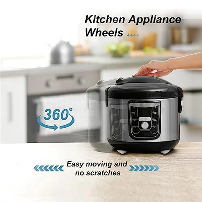 AB06 16 Pack Mini Swivel Wheels Sliders Roller For Appliance, Load Capacity 14Lbs Per Wheel