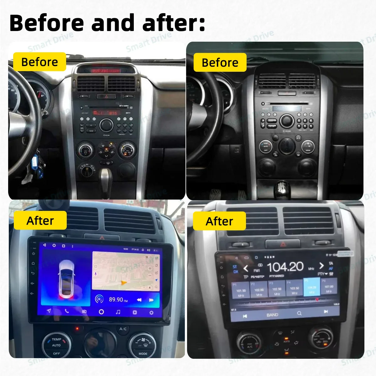 Car Radio For Suzuki Grand Vitara 2005 - 2015 Android Car Multimedia Player Carplay Auto GPS Navigation Touch Stereo 2 Din FM