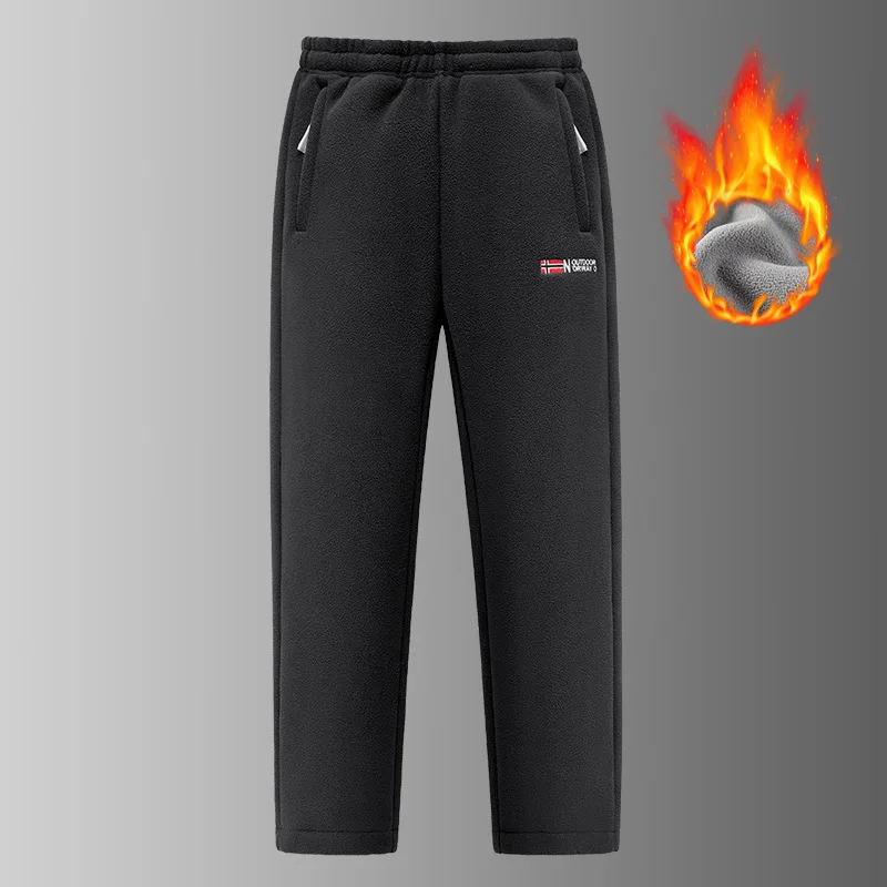 2026 Woolen Sweater Fall/Winter Chill Synthetic Lamb's Wool Warmth-Increasing Padding Leg-Hugging Casual Pants Briefs for Men