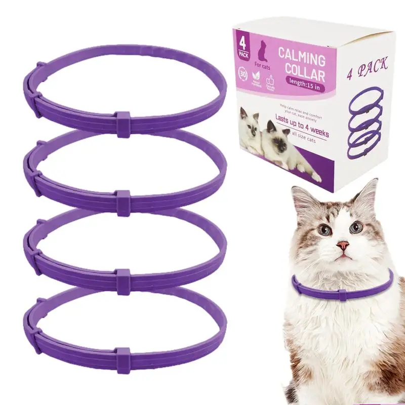 Cats Calming Collar Adjustable Anxiety natural Pheromone Reducing dog Collar long-lasting Relax Soothing Collar pet supplies