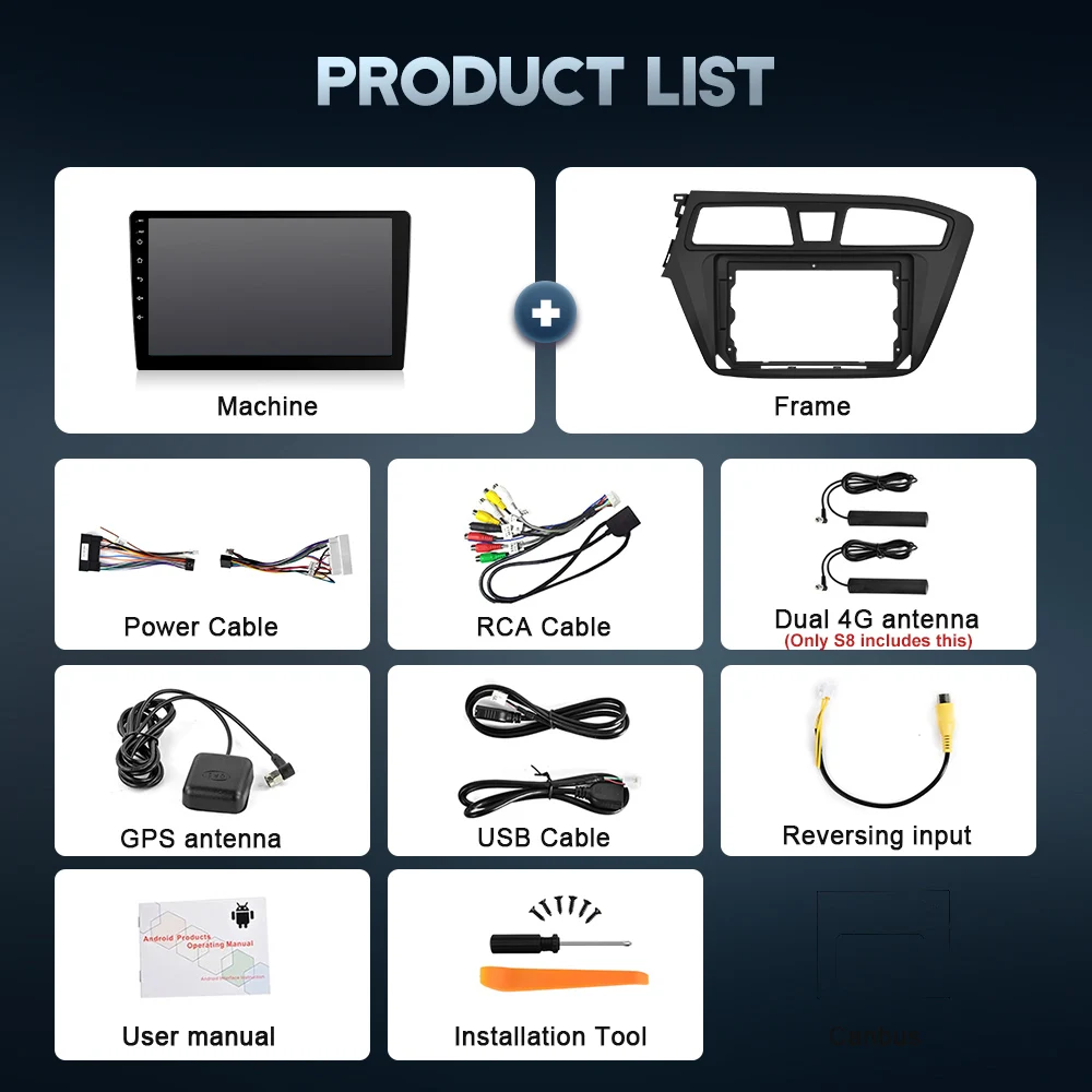 Android Autoradio für Hyundai I20 2015-2017 Kabelloses Carplay DSP WIFI RDS GPS FM BT