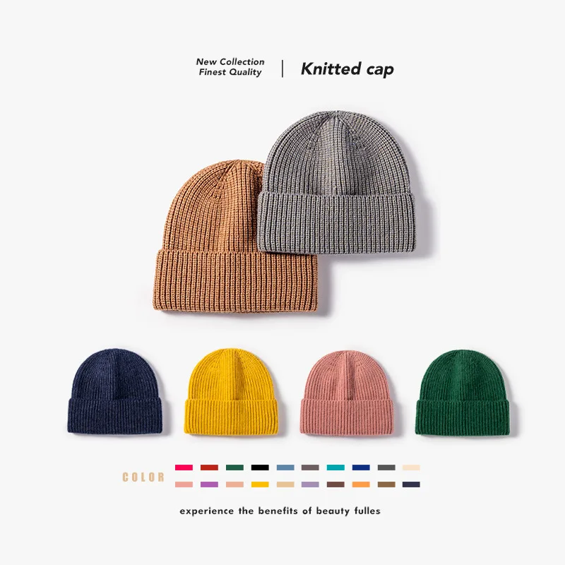 

Autumn Winter Cold Hat Women's Light Plate Solid Color Cap Warm Outdoor Knit Hats Simple Fashion Men's Wool Hat Mens Cap 4m680