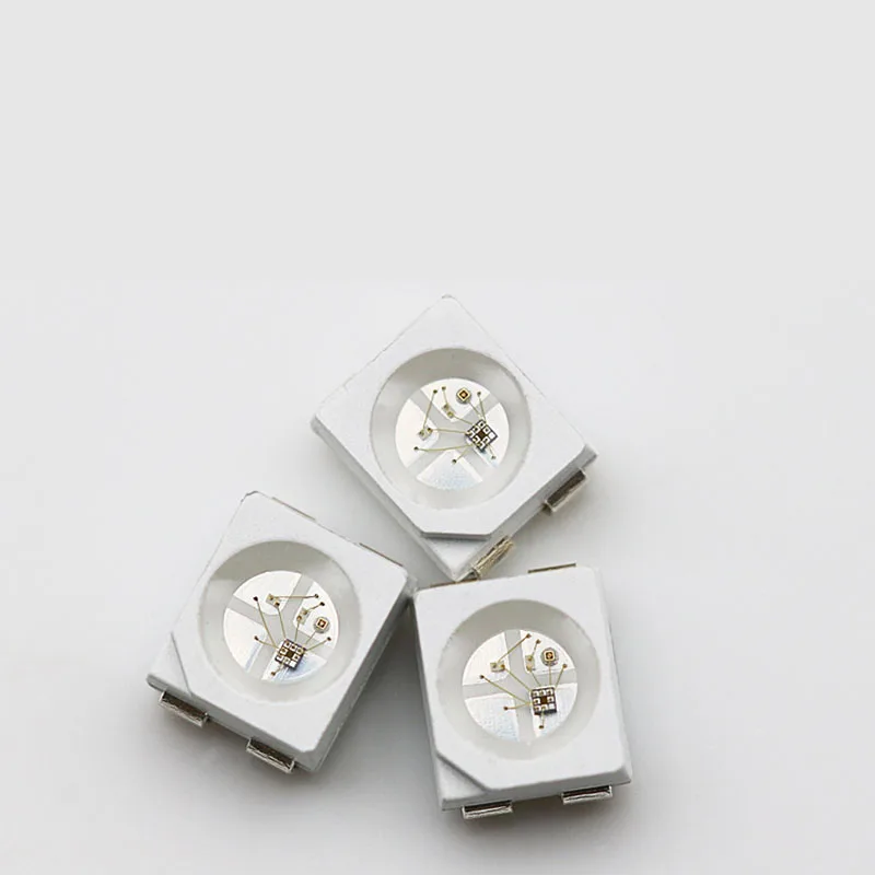 WS2812B-3528 RGB قابل للبرمجة 5 فولت مدمج IC نقطة واحدة تعمل باللمس 3528 RGBW سطح عالي السطوع LED SMD #3
