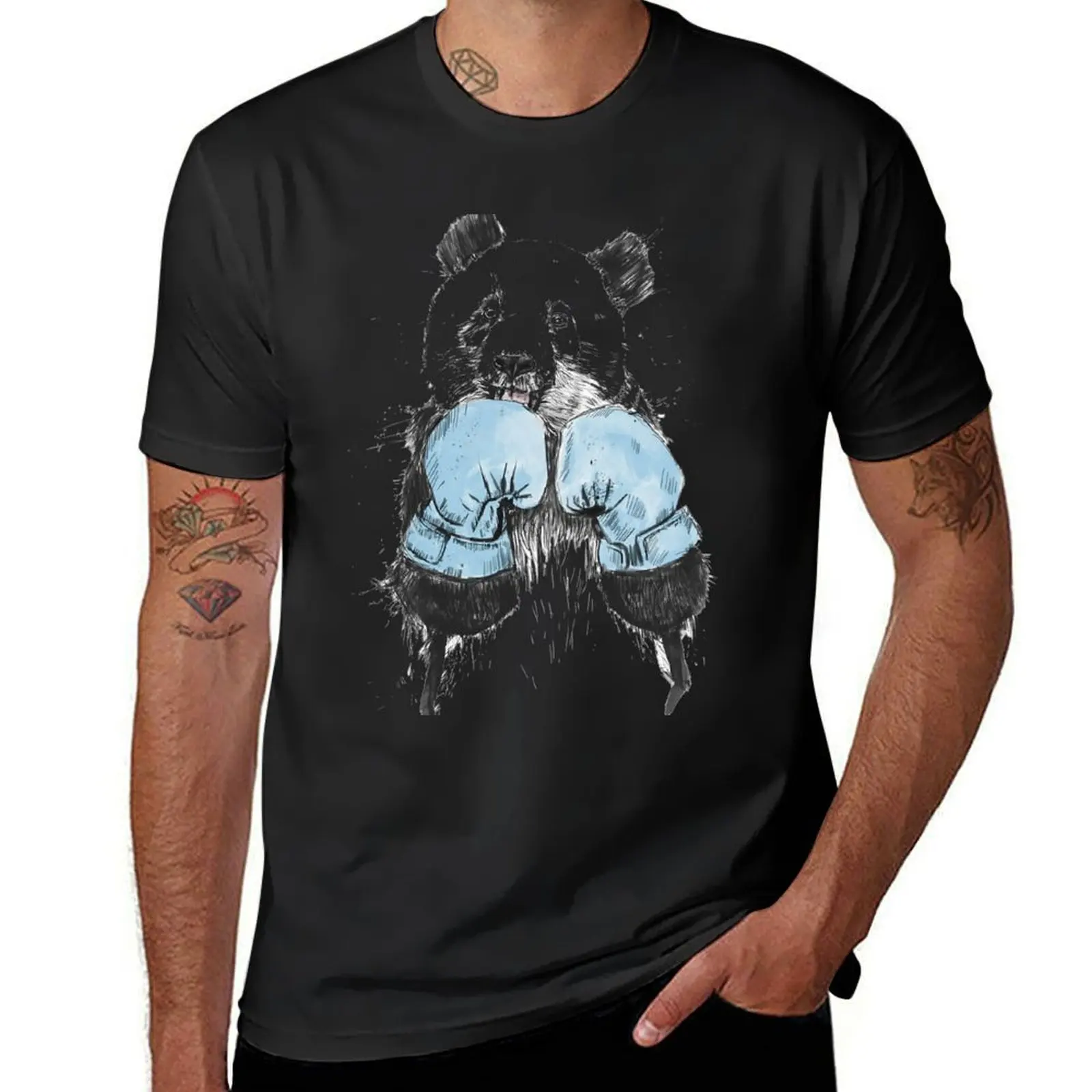 

boxing panda T-Shirt graphic shirts tees anime stuff mens tall t shirts