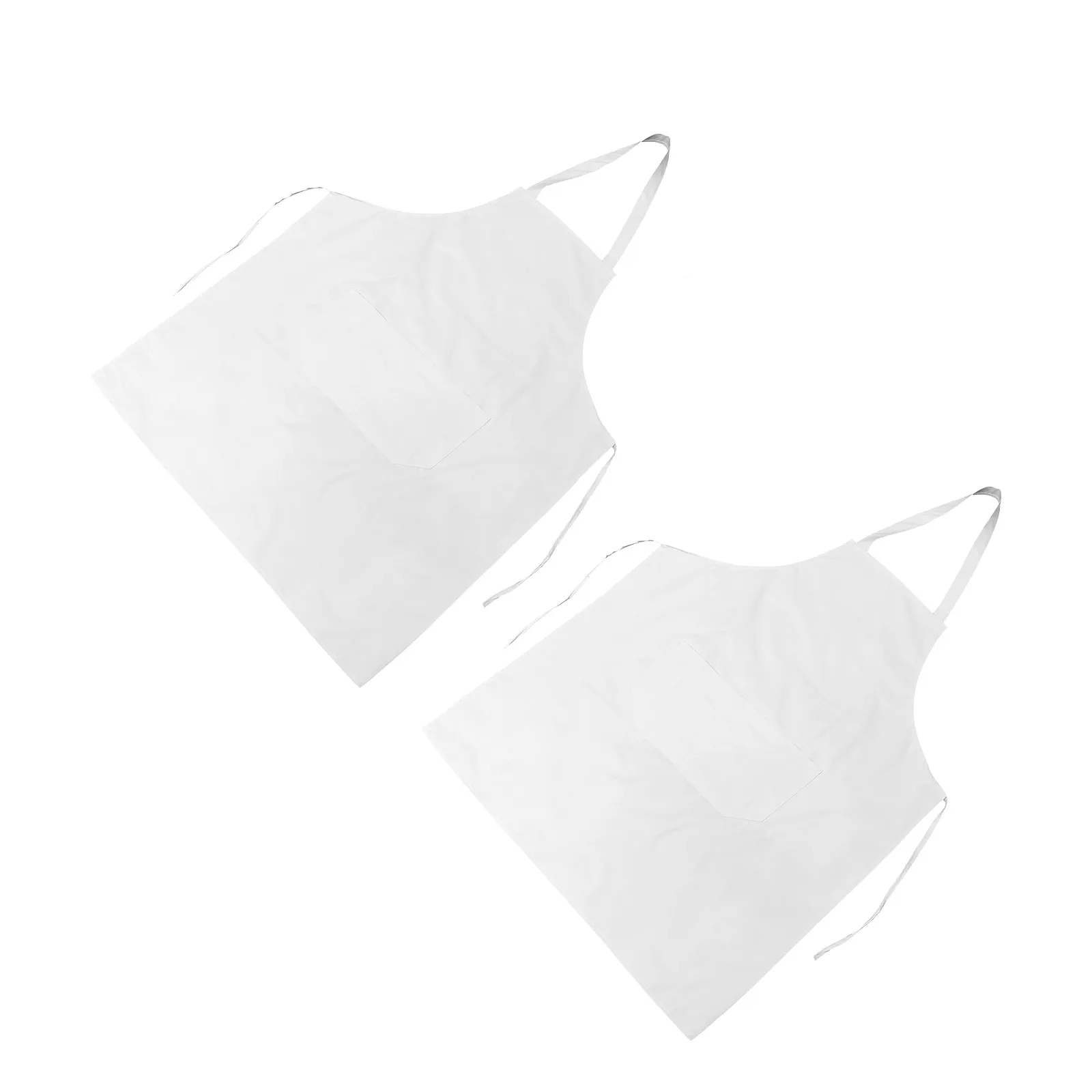 2Pcs Waterproof Cotton Aprons Sleeveless Kitchen Housework Supplies Cooking Protective Aprons Home Restaurant Hotel