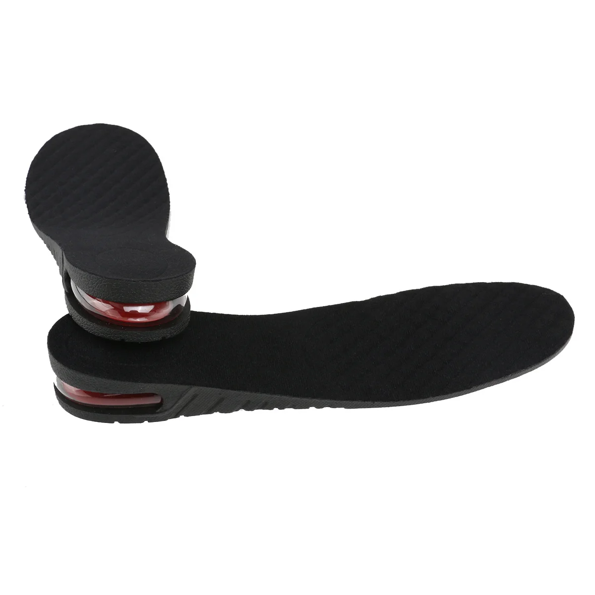 Plantilla Invisible de 3Cm para aumento de altura, almohadilla para zapatos con elevador, soporte para arco transpirable, suela interior cómoda, color negro, 1 par