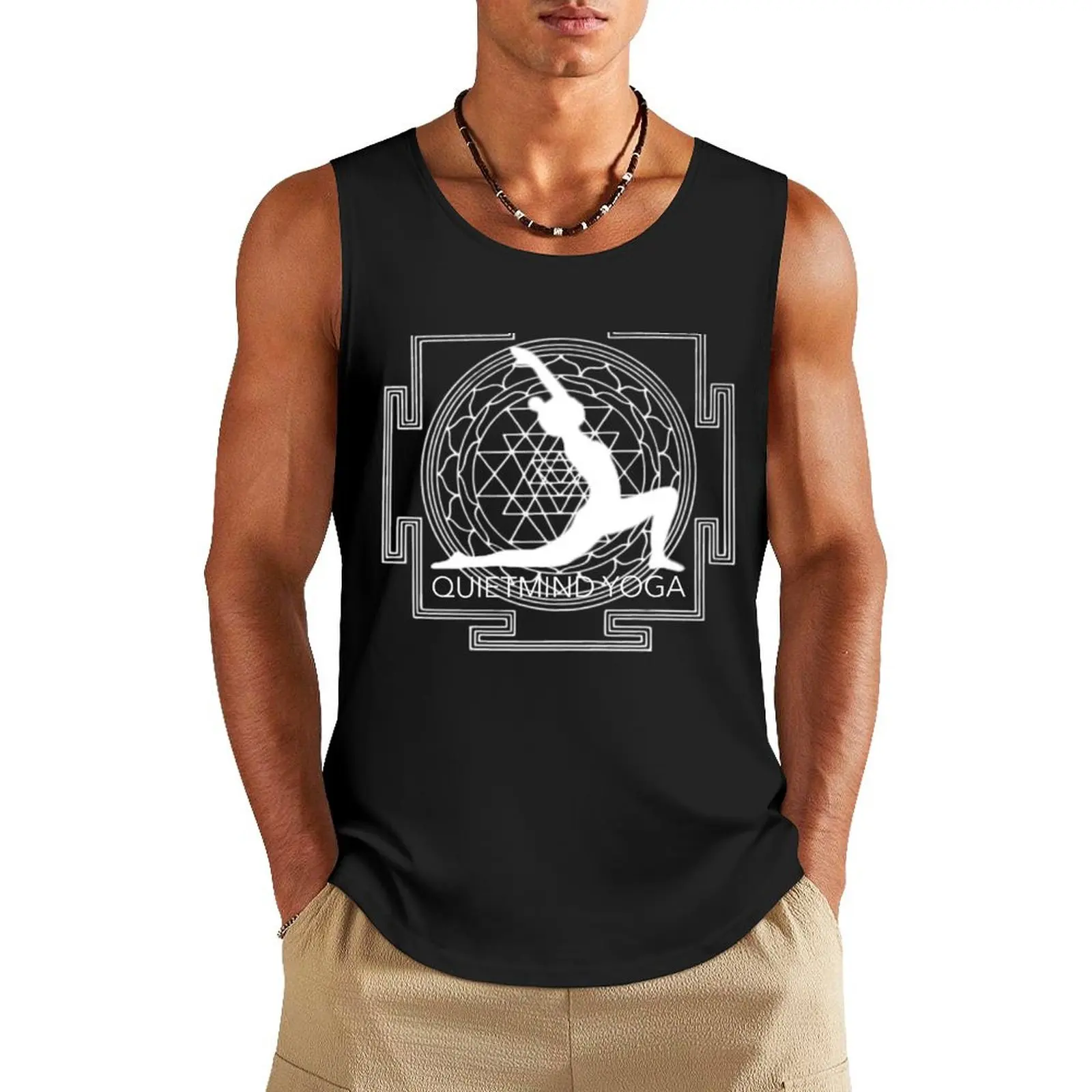 Quietmind Yoga Sri Yantra Tank Top Man gym clothes tops