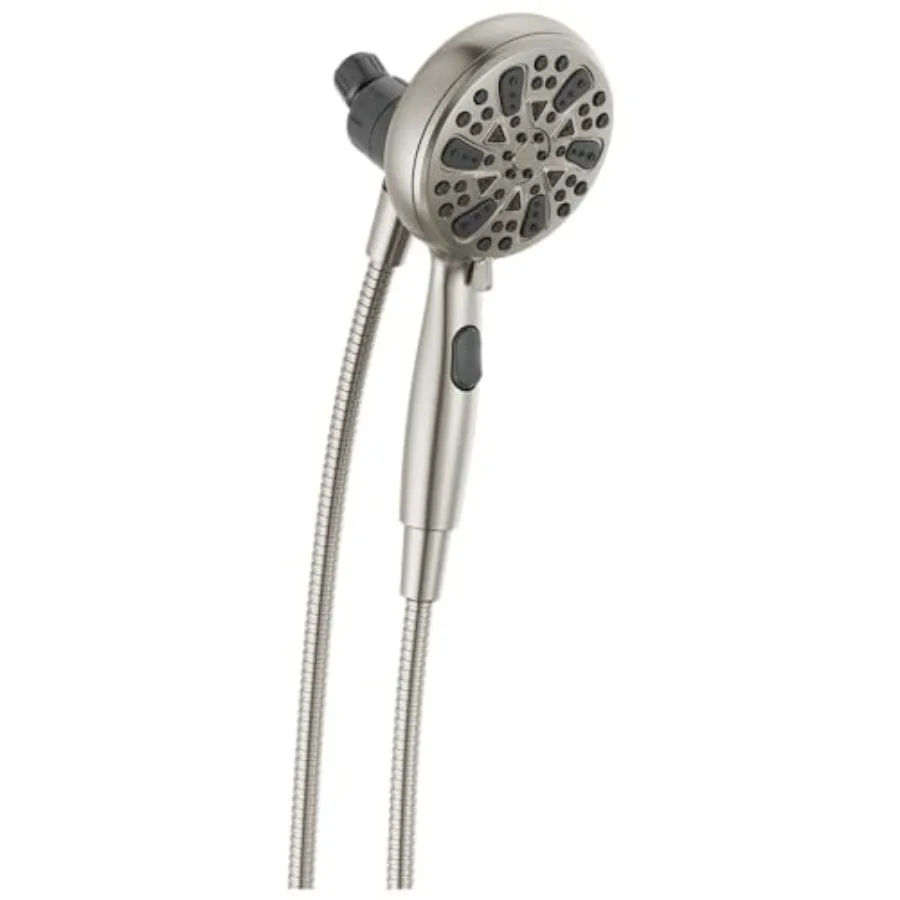 

Faucet 6-Spray SureDock Magnetic Shower Head with Handheld Spray Brushed Nickel Shower Head with Hose Showerheads and Handheld