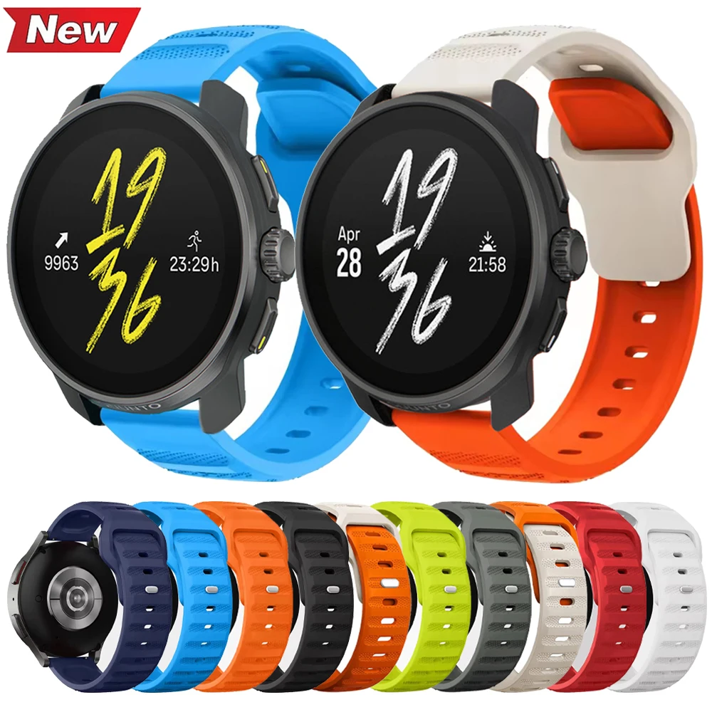 22mm 20mm Atmungsaktives Uhrenarmband für SUUNTO RACE S/OCEAN Armband für SUUNTO VERTICAL/5 9 PEAK PRO/3 Fitness Ersetzen Sie das Gummiarmband